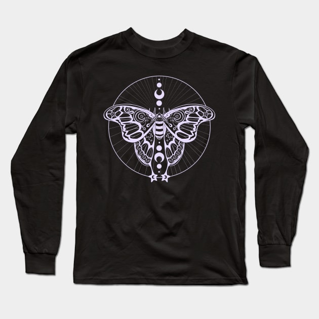 Moth Long Sleeve T-Shirt by jekylldraws